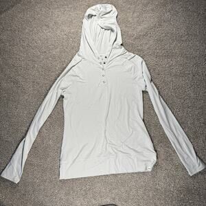 Prana Women’s Sol Searcher Light Gray Hoodie Size XS